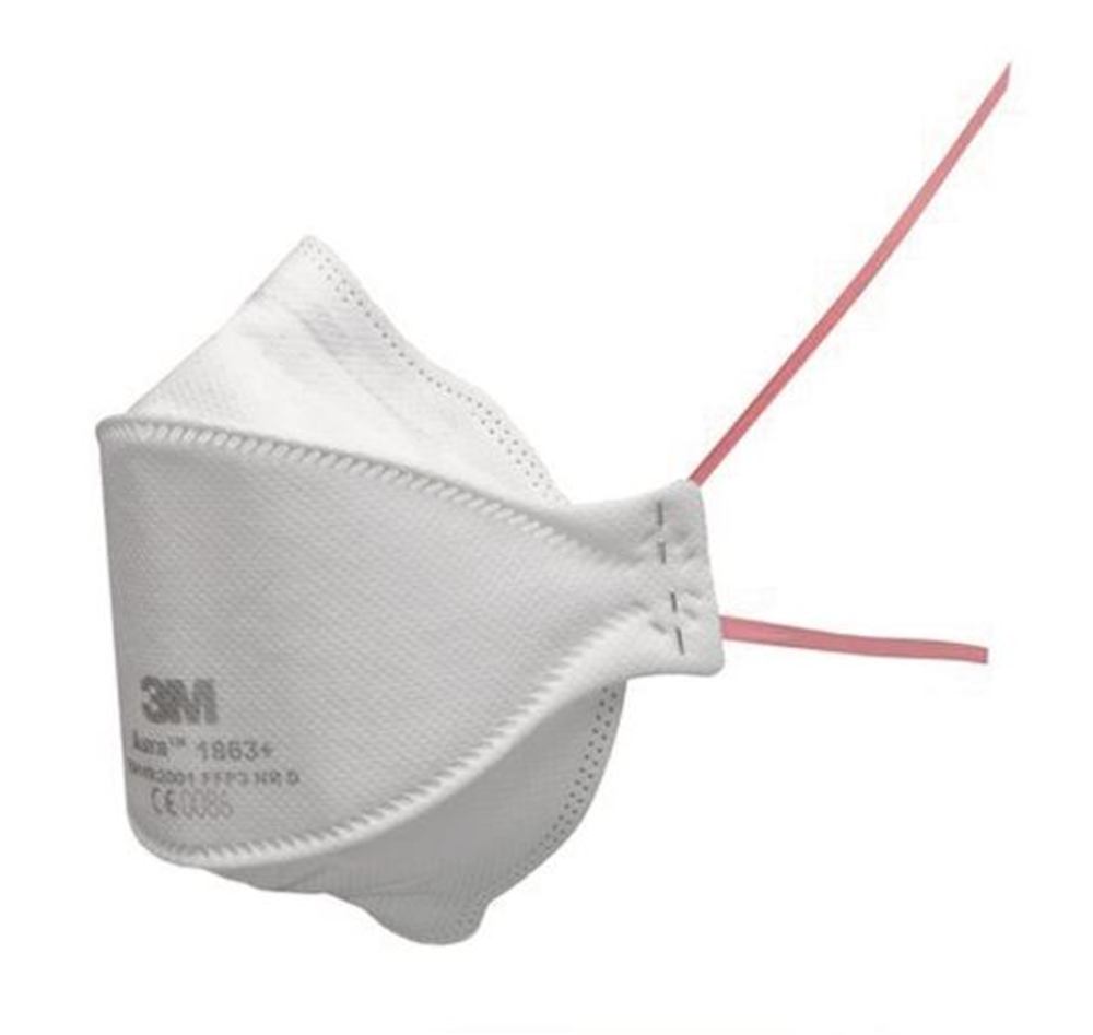 Medical particulate filter mask Aura™ 1800+ without exhalation valve, FFP3 NR D, 1863+ | Protection against particulate | Respiratory protection Occupational Safety and Personal Protection | Labware | Carl Roth - France
