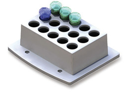 Accessories interchangeable block for reaction vials, Suitable for: 15 x 5 ml reaction vials (max. 1200 rpm)<sup></sup>