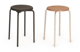 Stackable stool PU foam, light grey, 580 to 580 mm