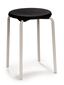 Stackable stool PU foam, black, 500 to 500 mm