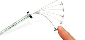Microlitre syringe with super-elastic plunger, 10 µl, Needle blunt, for Rheodyne