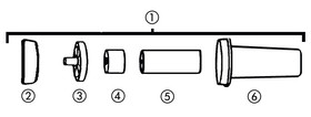 Toebehoren (6) Reserve-pipettenhouderbehuizing voor pipetteerhulpen pipetus<sup>&reg;</sup>