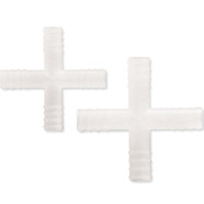 Slangconnectoren ROTILABO<sup>&reg;</sup> kruisvorm, Gesch. voor: Slang &#216; binnen 4-5 mm