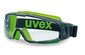 Wide-vision safety goggles u-sonic without attachable lens, grey/lime, 9308-245