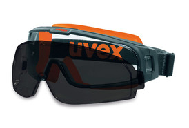 Wide-vision safety goggles u-sonic with attachable lens