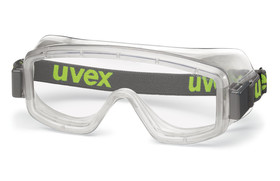 Wide-vision safety goggles uvex 9405 for&nbsp;respiratory protection masks