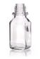 Narrow mouth bottle square clear glass, 100 ml, 32, high form