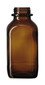 Wide mouth bottle square brown glass, 250 ml, 45, short form