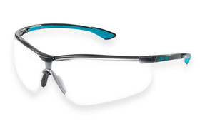 Veiligheidsbril uvex sportstyle, kleurloos, zwart/petrol
