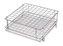 Test tube stands ROTILABO<sup>&reg;</sup> stainless steel for test tube Ø 16 mm, No. of slots: 100, 10 x 10