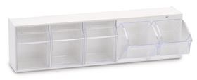 Storage containers MultiStore, Number of compartments: 5, 601 x 136 x 163 mm, Compartment size: 99,5 x 97 x 107,5 mm