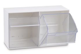 Storage containers MultiStore, Number of compartments: 2, 601 x 310.5 x 353 mm, Compartment size: 265 x 221 x 241 mm