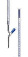 Burette with Schellbach stripes class B With a straight valve stopcock and a PTFE spindle, 10 ml