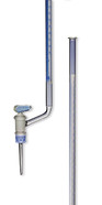 Burette avec bandes Schellbach Classe B avec robinet verre latéral, rodage mâle 12,5/28, 50 ml