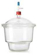 Desiccator set DURAN<sup>&reg;</sup> MOBILEX with GL 32 thread and stopcock in the lid, DN 200, 5.8 l