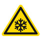 Warning symbols acc. to ISO 7010 Single label, Radioactive substances or ionising rays, Side length 100 mm