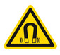 Waarschuwingssymbool conform ISO 7010 Individueel etiket, Magnetisch veld, Zijlange 100 mm