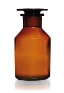 Wide mouth bottle with ground glass joint Brown glass, 250 ml