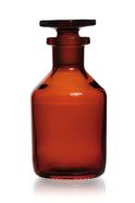 Enghalsflasche mit Normschliff Braunglas, 100 ml
