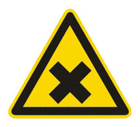 Warning symbols established individual labels, Harmful substances or irritants, Side length 200 mm