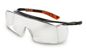 Veiligheidsbril 5X7, kleurloos, gun metaal, oranje, 5X7.01.00.00