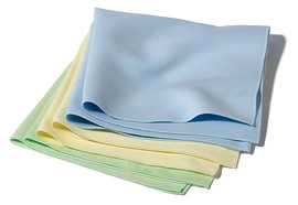 Reusable cloths microfibre cloths, green