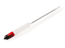 Hydrometer precision, 0.700 to 0.800 g/cm³