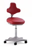 Chaise de laboratoire Labster, rouge, 400 à 510 mm