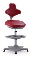 Laboratory chair Labster with ring base, red