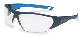 Veiligheidsbril i-works, kleurloos, antraciet/blauw, 9194-171