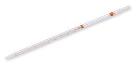 Graduated pipettes wide opening, 25 ml, Graduation: 0,1 ml, Cotton stopper end: yes