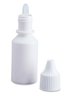 Dropper bottle Type 2751, white bottles and lids, 15 ml