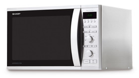Large-capacity microwave oven with grill and hot air functions