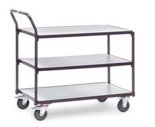 Shelf trolley ESD, 850 x 500 mm, Number of bases: 3