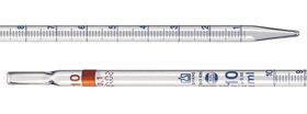 Graduated pipettes BLAUBRAND<sup>&reg;</sup> type 2 class AS, 0.5 ml, Graduation: 0,01 ml, Cotton stopper end: no