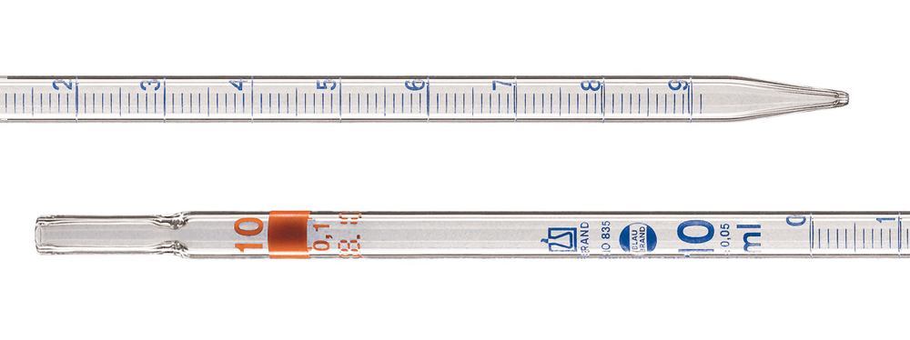 Pipettes graduées BLAUBRAND® type 3 classe AS, 1 ml, Graduation: 0,1 ml,  Extrêmité du bouchon de coton: non, Pipettes graduées, Pipettes (verre et  à usage unique), Liquid Handling, Matériel de laboratoire