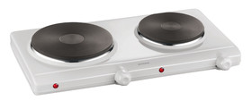 Hot plate, &#216; 180/150 mm, Double hot plate, Upper part, enamelled white, 1500/1000 W