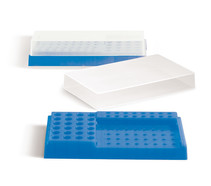 Portoirs pour microtubes poste de travail PCR, bleu fluo