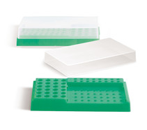 Portoirs pour microtubes poste de travail PCR, vert fluo