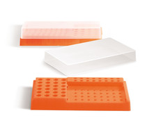 Reactievaatjesrek PCR-werkstation, neon oranje