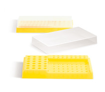 Portoirs pour microtubes poste de travail PCR, jaune fluo