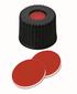 Screw caps ROTILABO<sup>&reg;</sup> ND8 with borehole, PTFE red / silicone white / PTFE red