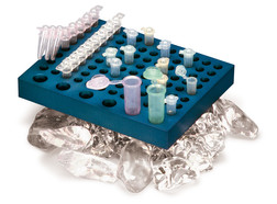 Rack de refroidissement ROTILABO<sup>&reg;</sup> Alu.Rack pour microtubes 0,2/1,5 ml