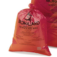 Disposal bags BIOHAZARD with indicator patch, extra strong, 34.1 l, 480 x 580 mm