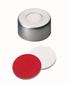 Crimp caps ROTILABO<sup>&reg;</sup> ND11 with borehole, PTFE red / silicone white / PTFE red