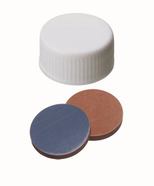 Screw caps ROTILABO<sup>&reg;</sup> ND24 closed, Butyl red / PTFE grey