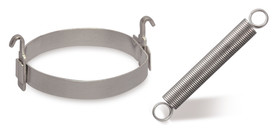 Coil spring ground-joint clamps Fastening rings with hook, 19/26-24/29