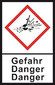 GHS hazardous substance label L 30 x W 22, Gas cylinder/Caution