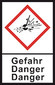 GHS hazardous substance label L 40 x W 27 mm, Exploding bomb/Caution