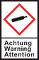 GHS hazardous substance label L 30 x W 22, Exploding bomb/Caution